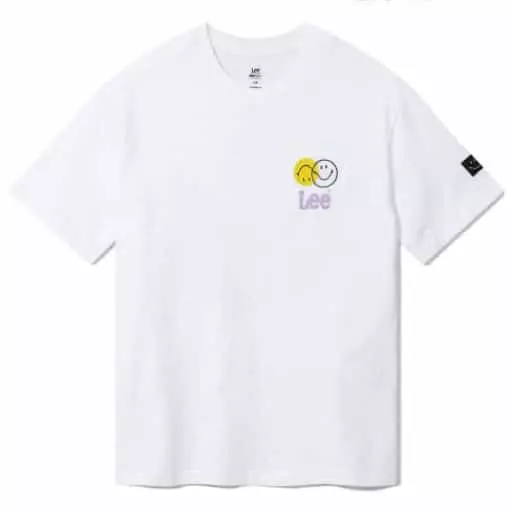 [Lee® x SMILEY®] 스마일리 여성 스마일 반팔티셔츠 화이트