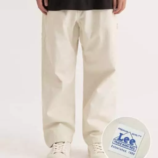 코튼 던가리 루즈핏 밴딩 팬츠 아이보리