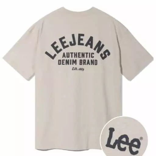 빈티지 아치 타이포 티셔츠 베이지