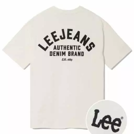 빈티지 아치 타이포 티셔츠 아이보리