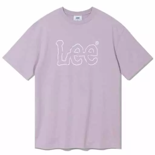 라인 트위치 로고 티셔츠 라벤더