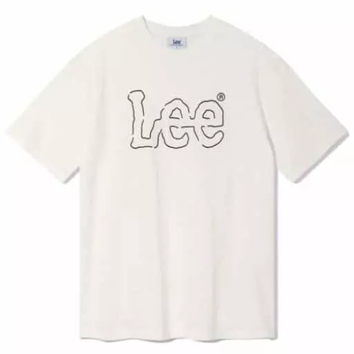 라인 트위치 로고 티셔츠 아이보리