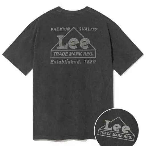 빈티지 하우스 로고 티셔츠 차콜