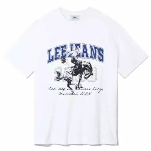 아카이브 카우보이 빈티지 그래픽 티셔츠 화이트