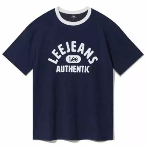 빈티지 배색 티셔츠 네이비