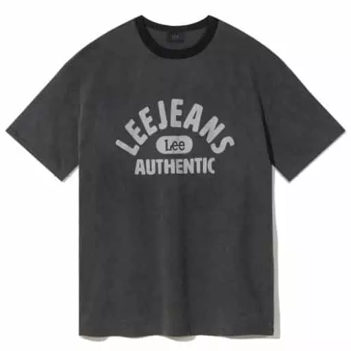 빈티지 배색 티셔츠 차콜