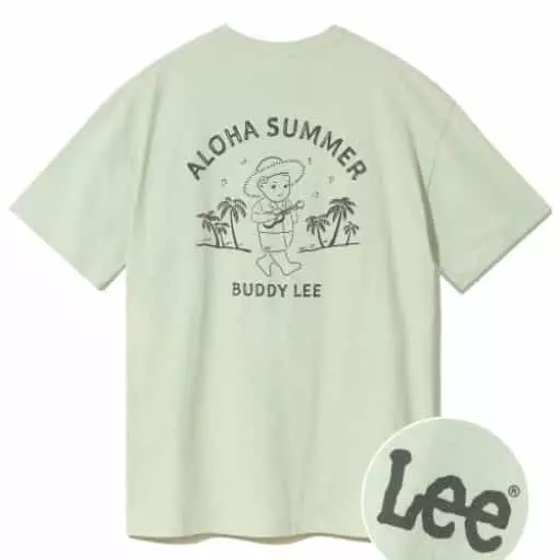알로하 버디리 티셔츠 세이지 그린