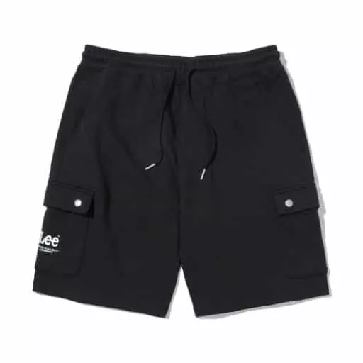 남성 져지 카고 쇼츠 블랙