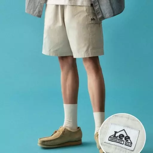 코튼 카고 밴딩 쇼츠 라이트 그레이