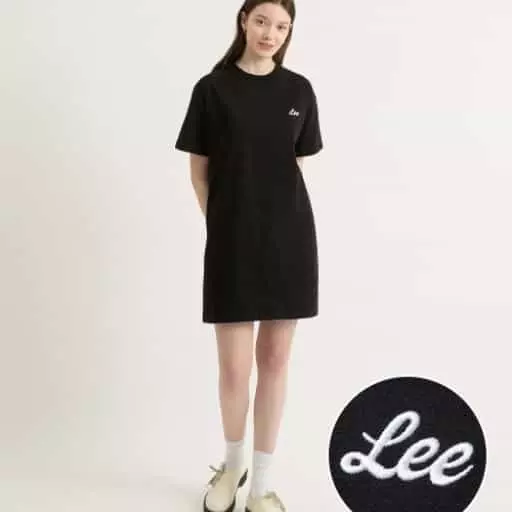 싱글 라운드넥 원피스 블랙