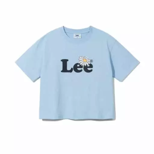 우먼스 그래픽 크롭티 스카이 블루