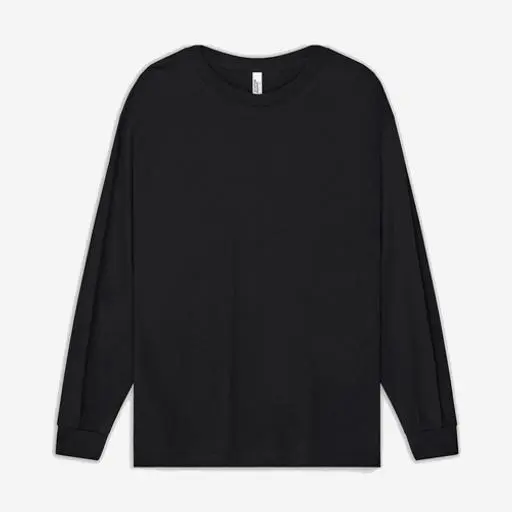 1304 무지 18수 긴팔 티셔츠 l 블랙