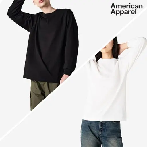 [2PACK] 1304 무지 18수 긴팔 티셔츠 l 화이/화이트