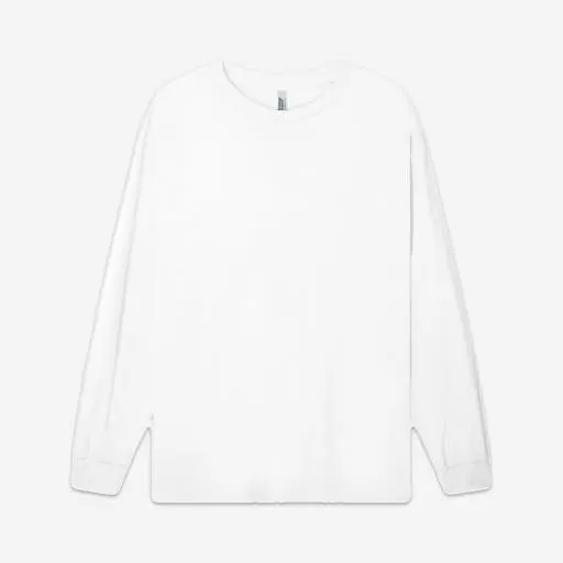 1304 무지 18수 긴팔 티셔츠 l 화이트