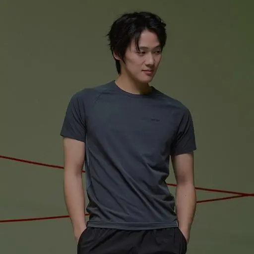 사이버 매쉬 머슬 숏슬리브 차콜