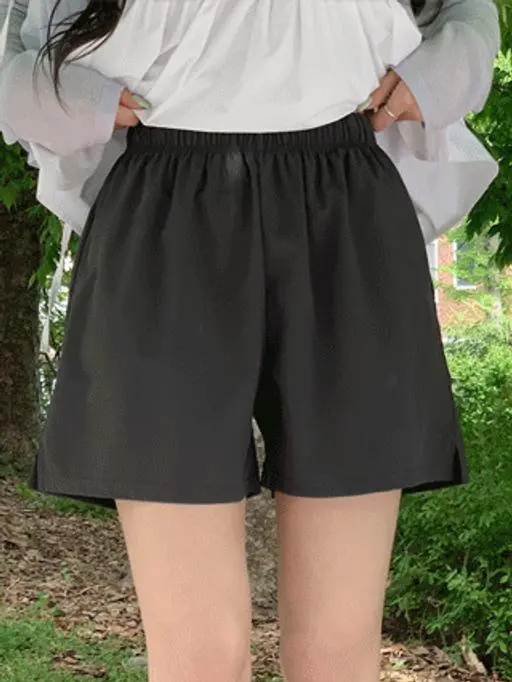 [자외선차단💦투웨이스판10%] 편안한 쿨 밴딩 4부 팬츠 (승마살커버/여름반바지/하이웨스트/밴딩반바지/a라인바지/4부팬츠/장마룩/휴양지룩/바캉스룩)